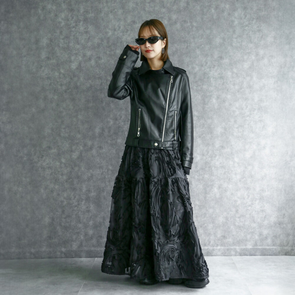 330084 ダブルライダースジャケット