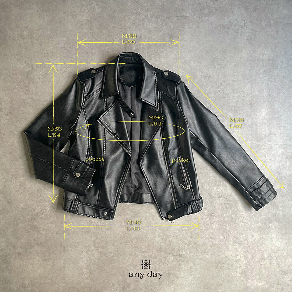 330084 ダブルライダースジャケット