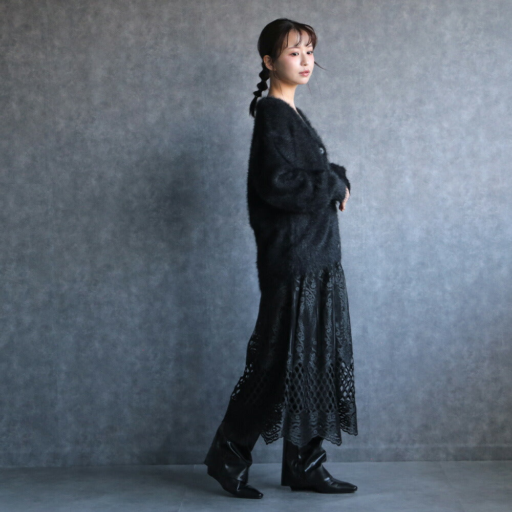 330085 リュクスシャギーカーディガン