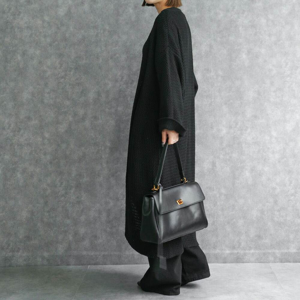330086 クロシェニットロングカーディガン