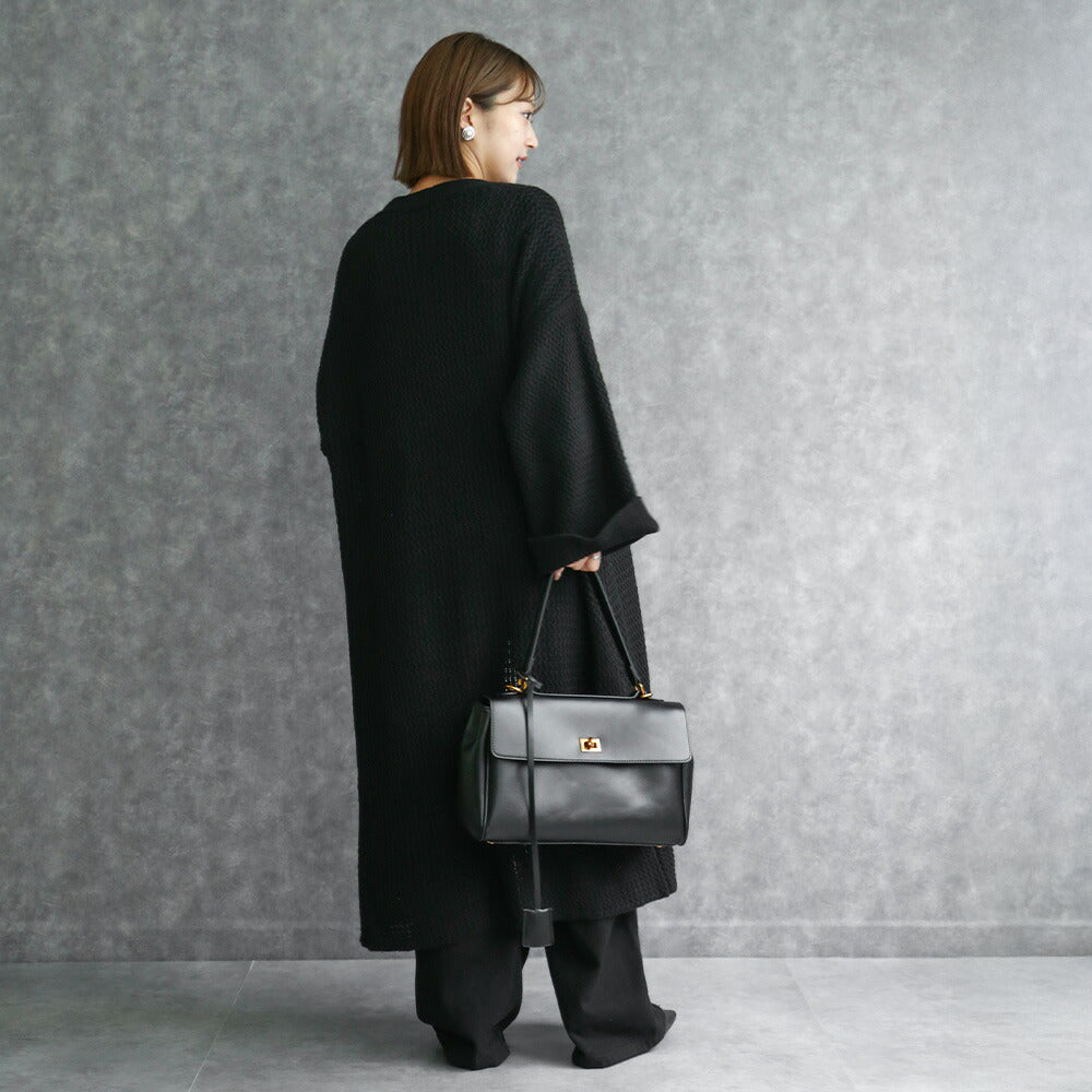 330086 クロシェニットロングカーディガン