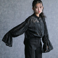 330092 フラワージャガードブラウス