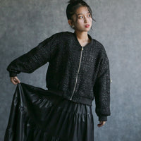 330093 ラメツイードブルゾン