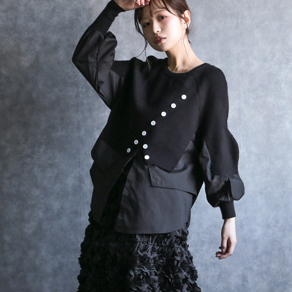 330095 シャツドッキングニットプルオーバー