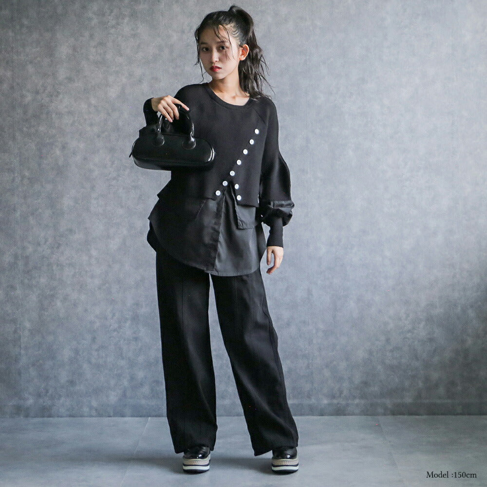 330095 シャツドッキングニットプルオーバー