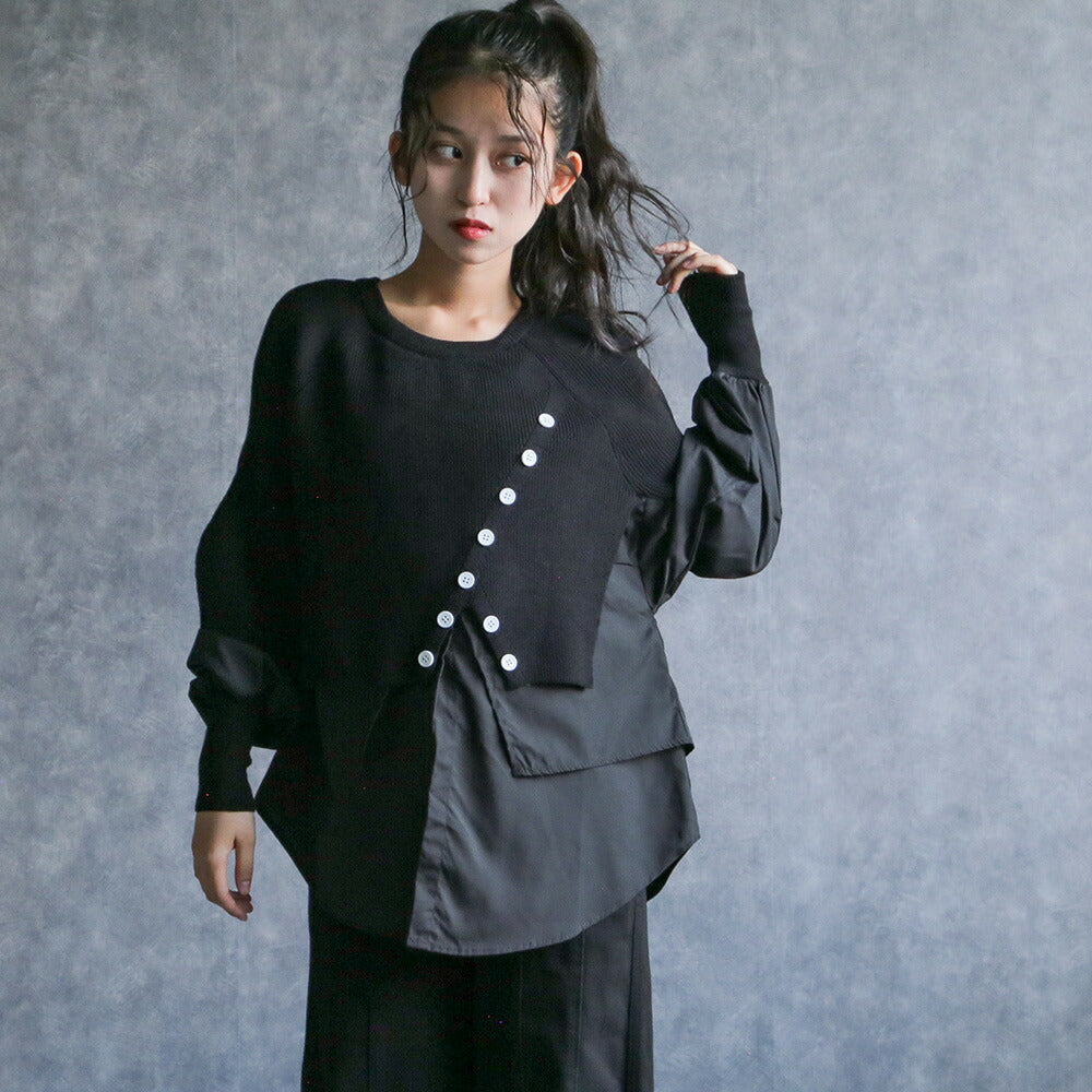 330095 シャツドッキングニットプルオーバー