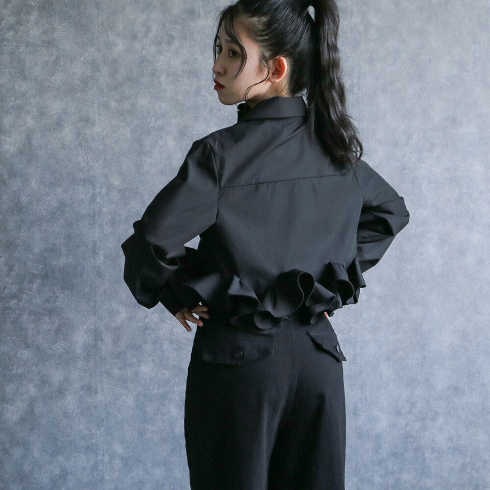 330097 ローズフリルシャツ