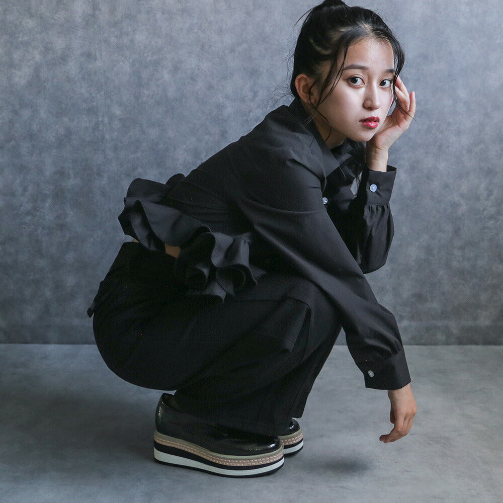 330097 ローズフリルシャツ