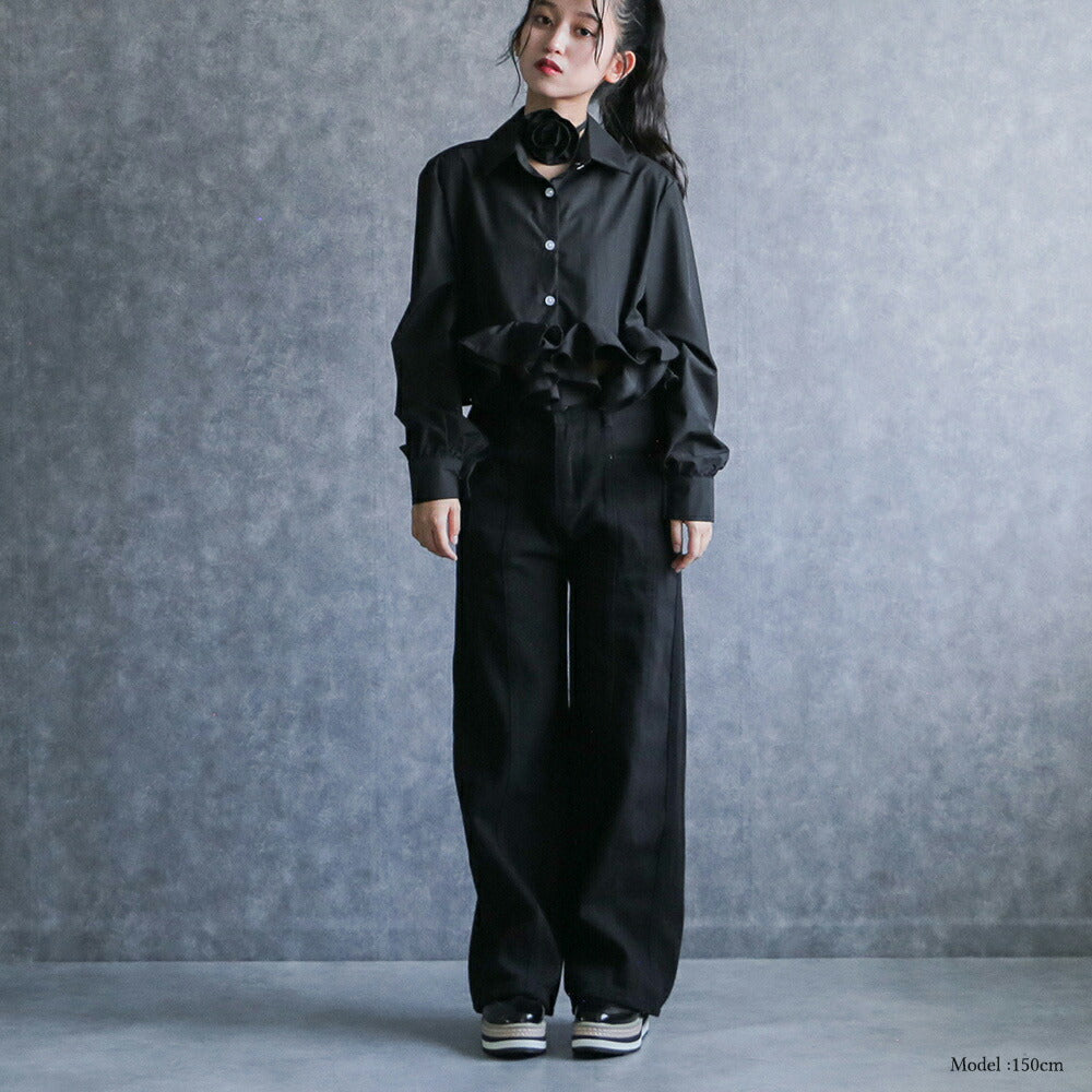 330097 ローズフリルシャツ