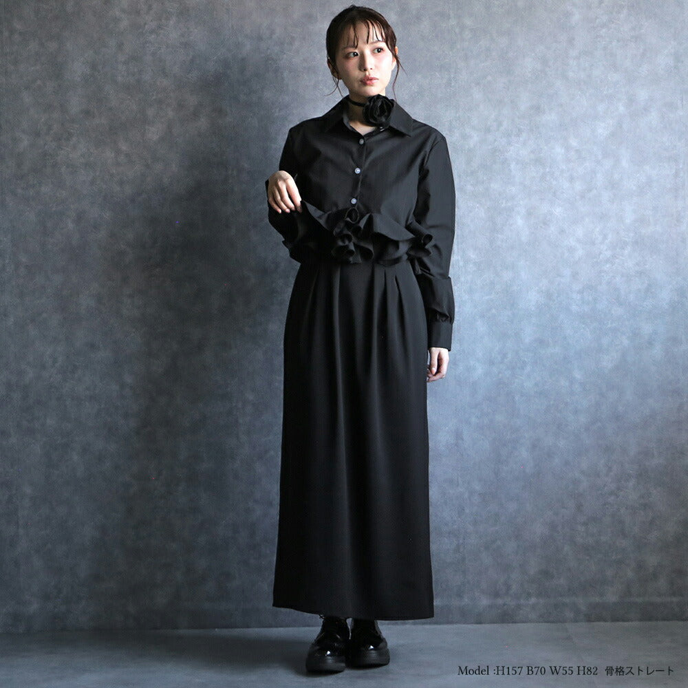 330097 ローズフリルシャツ