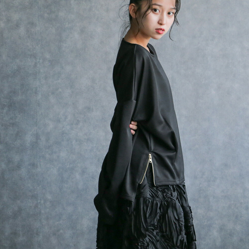 330099 サイドジップオーバーサイズロンT