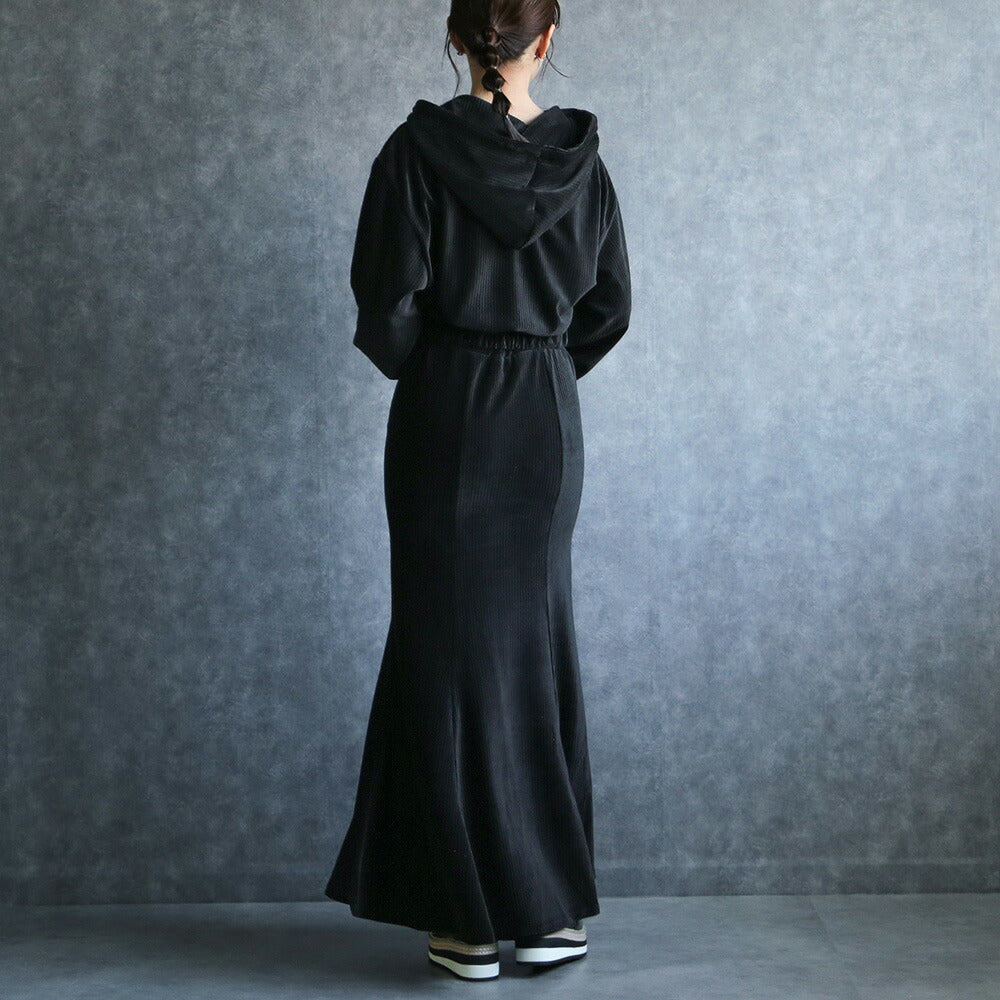 330100 ベルベットミニパーカー＆マーメイドスカート