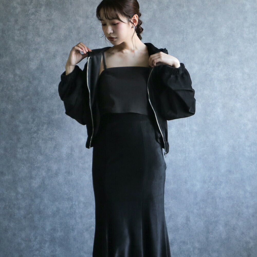 330100 ベルベットミニパーカー＆マーメイドスカート