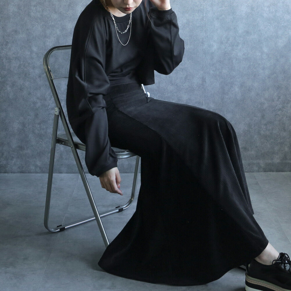 330100 ベルベットミニパーカー＆マーメイドスカート