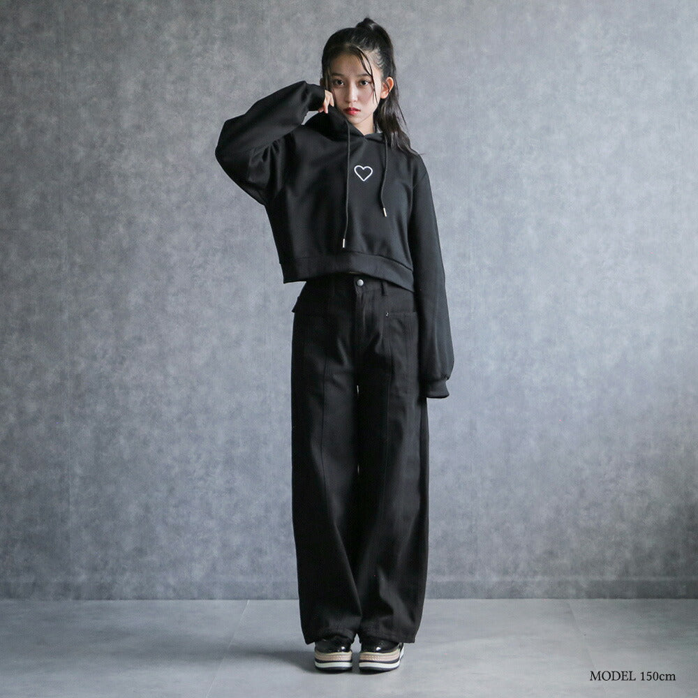 330103 ハートポイントショートフーディー