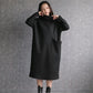 330106 ハイネック裏起毛コクーンワンピース