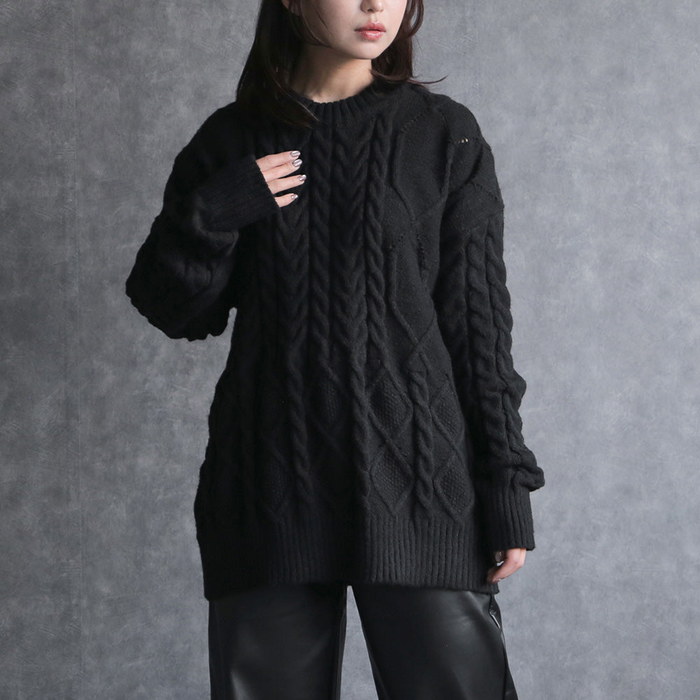 330109 ケーブルクルーニットプルオーバー