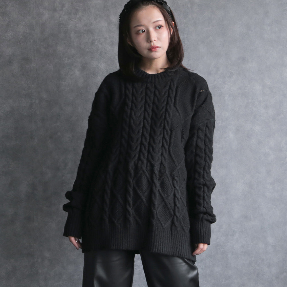 330109 ケーブルクルーニットプルオーバー