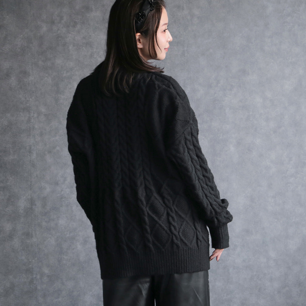 330109 ケーブルクルーニットプルオーバー