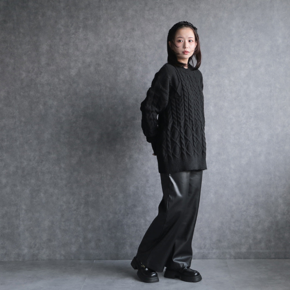 330109 ケーブルクルーニットプルオーバー