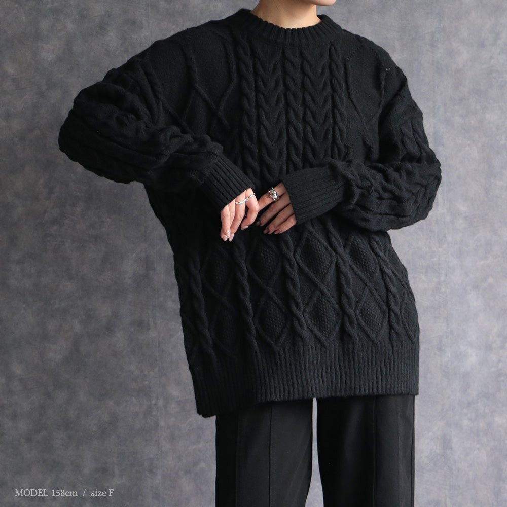 330109 ケーブルクルーニットプルオーバー
