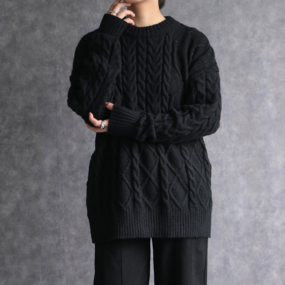 330109 ケーブルクルーニットプルオーバー