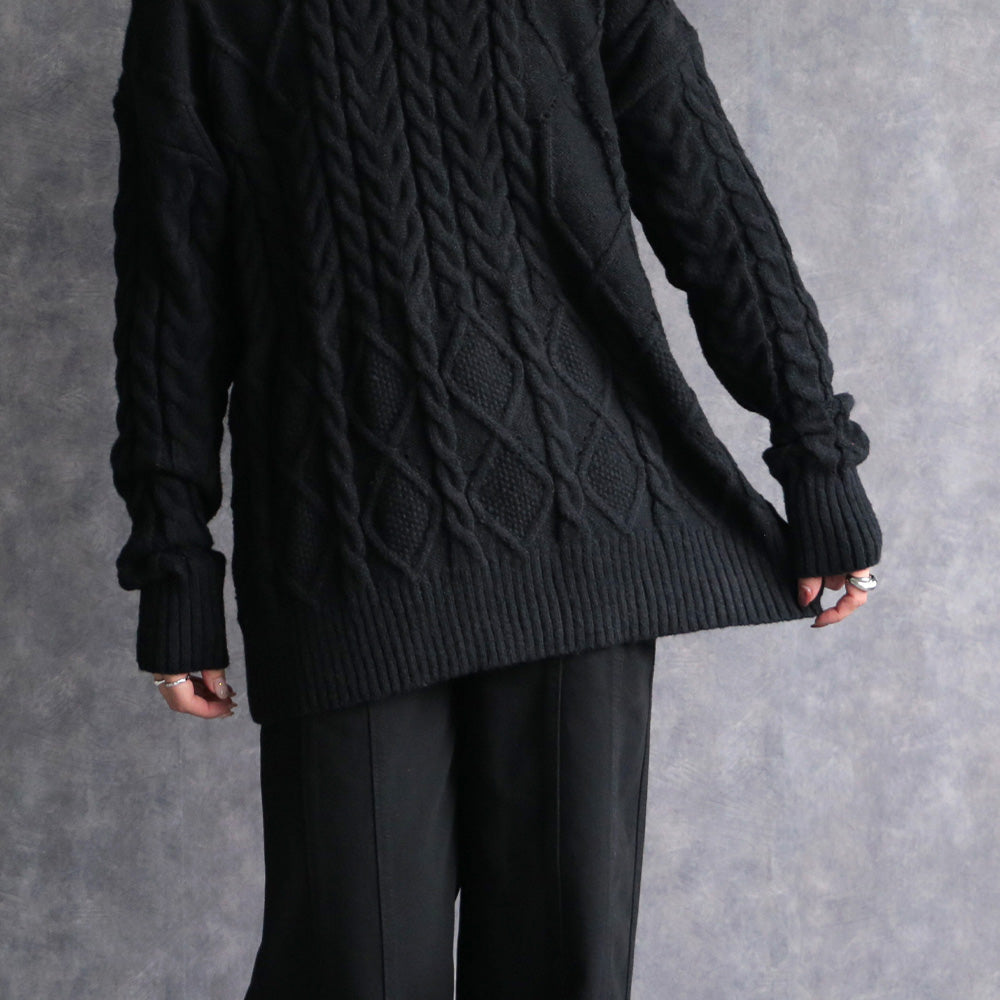 330109 ケーブルクルーニットプルオーバー