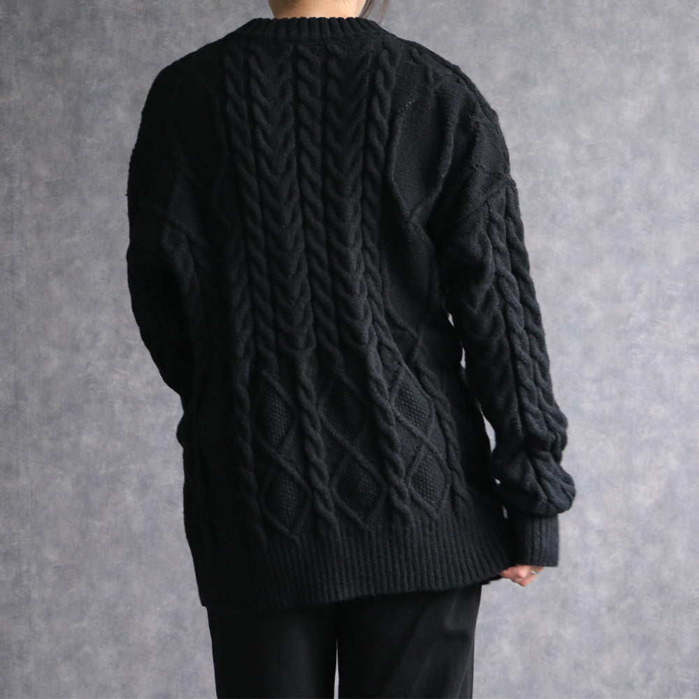 330109 ケーブルクルーニットプルオーバー