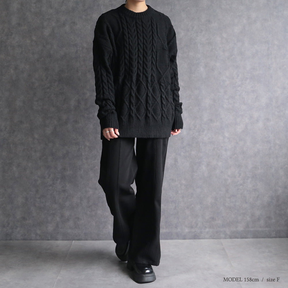 330109 ケーブルクルーニットプルオーバー