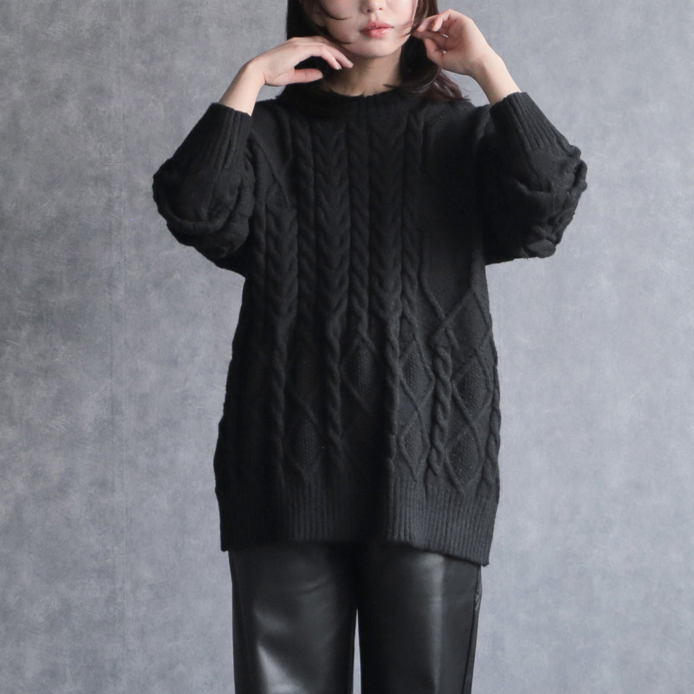 330109 ケーブルクルーニットプルオーバー