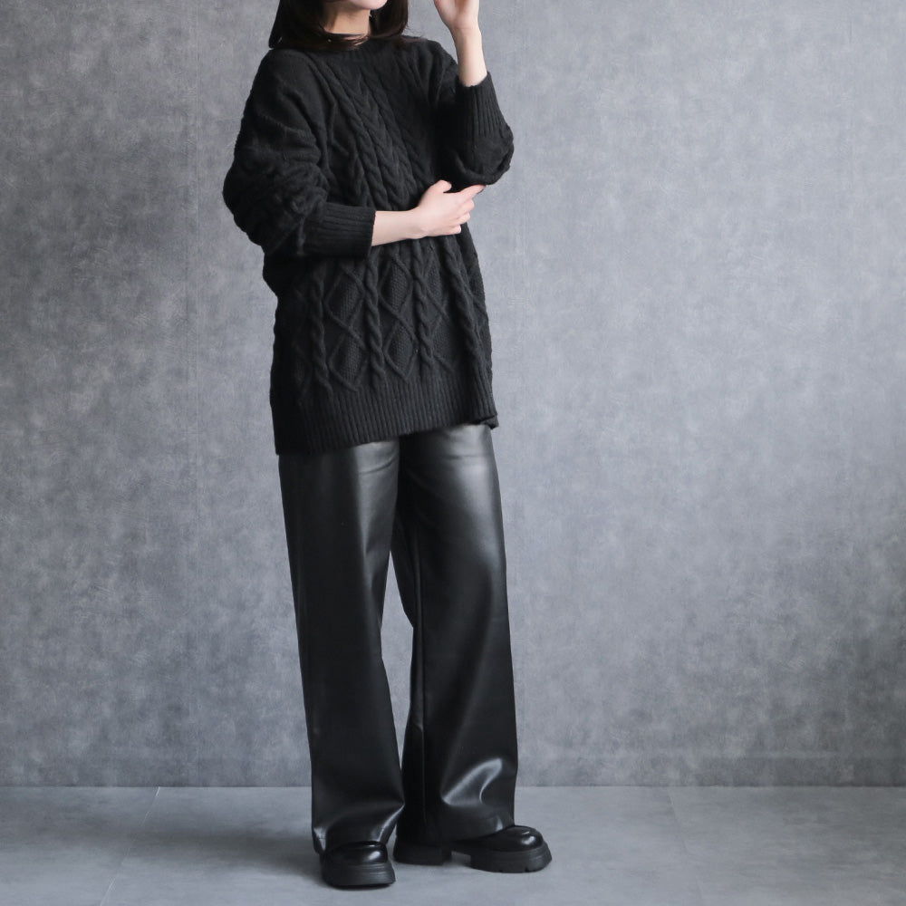 330109 ケーブルクルーニットプルオーバー