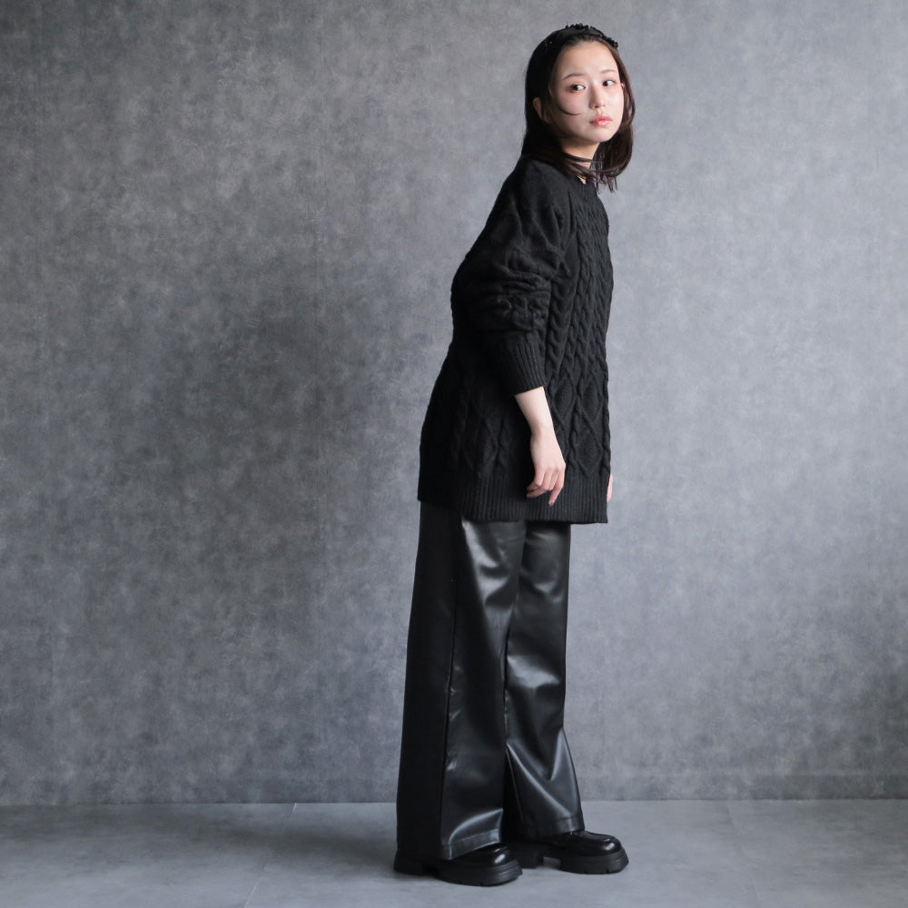 330109 ケーブルクルーニットプルオーバー