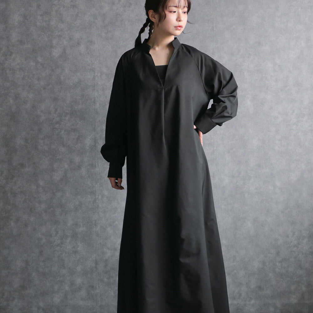 【マタニティ対応】ワイドフォルムスキッパーシャツワンピース