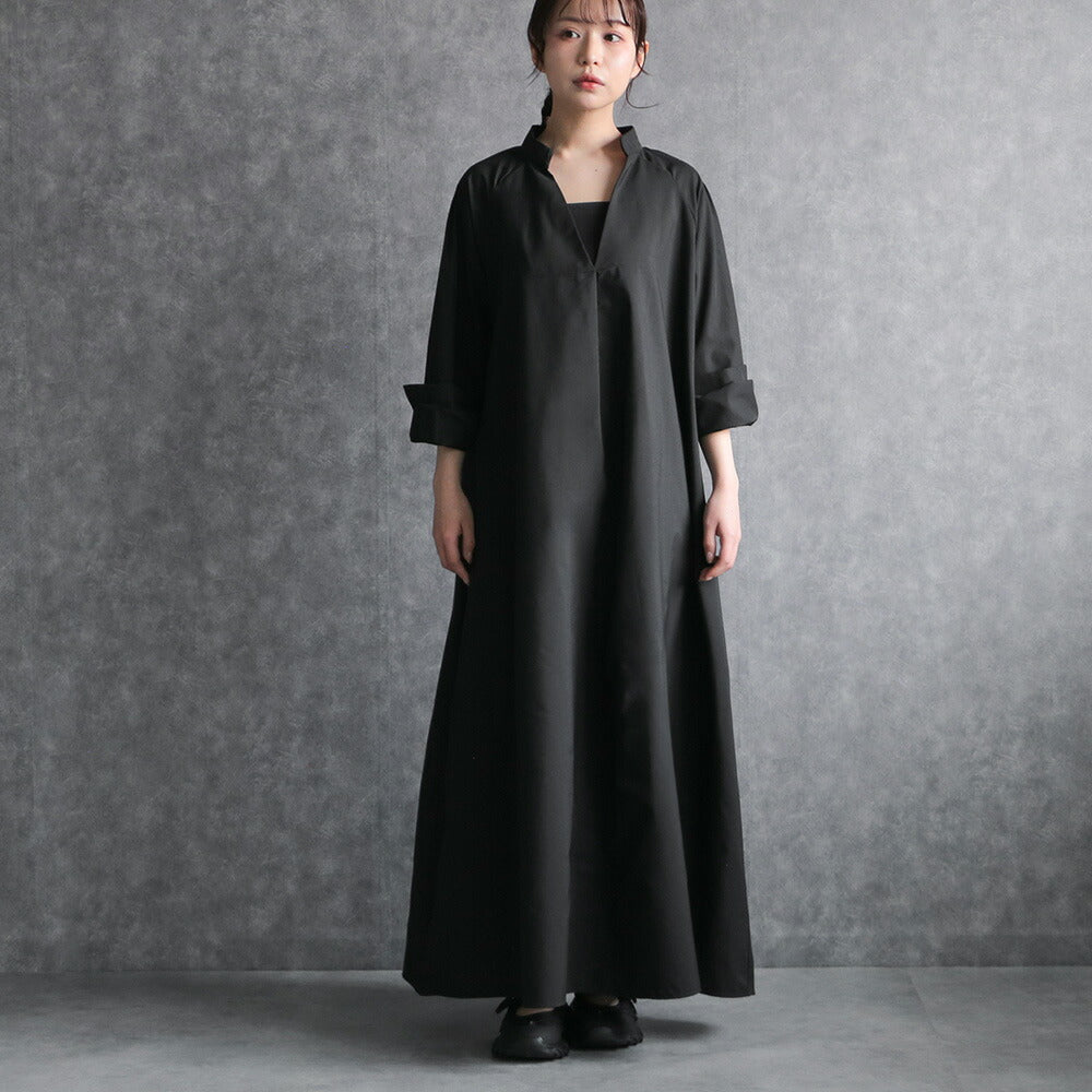 【マタニティ対応】ワイドフォルムスキッパーシャツワンピース