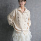 ナポレオンボタン ジップアップニットカーディガン