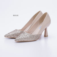 440002 グリッター・ラメヒールパンプス