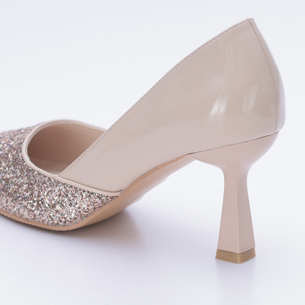 440002 グリッター・ラメヒールパンプス