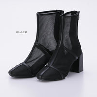 440003 スクエアトゥシアーショートブーツ