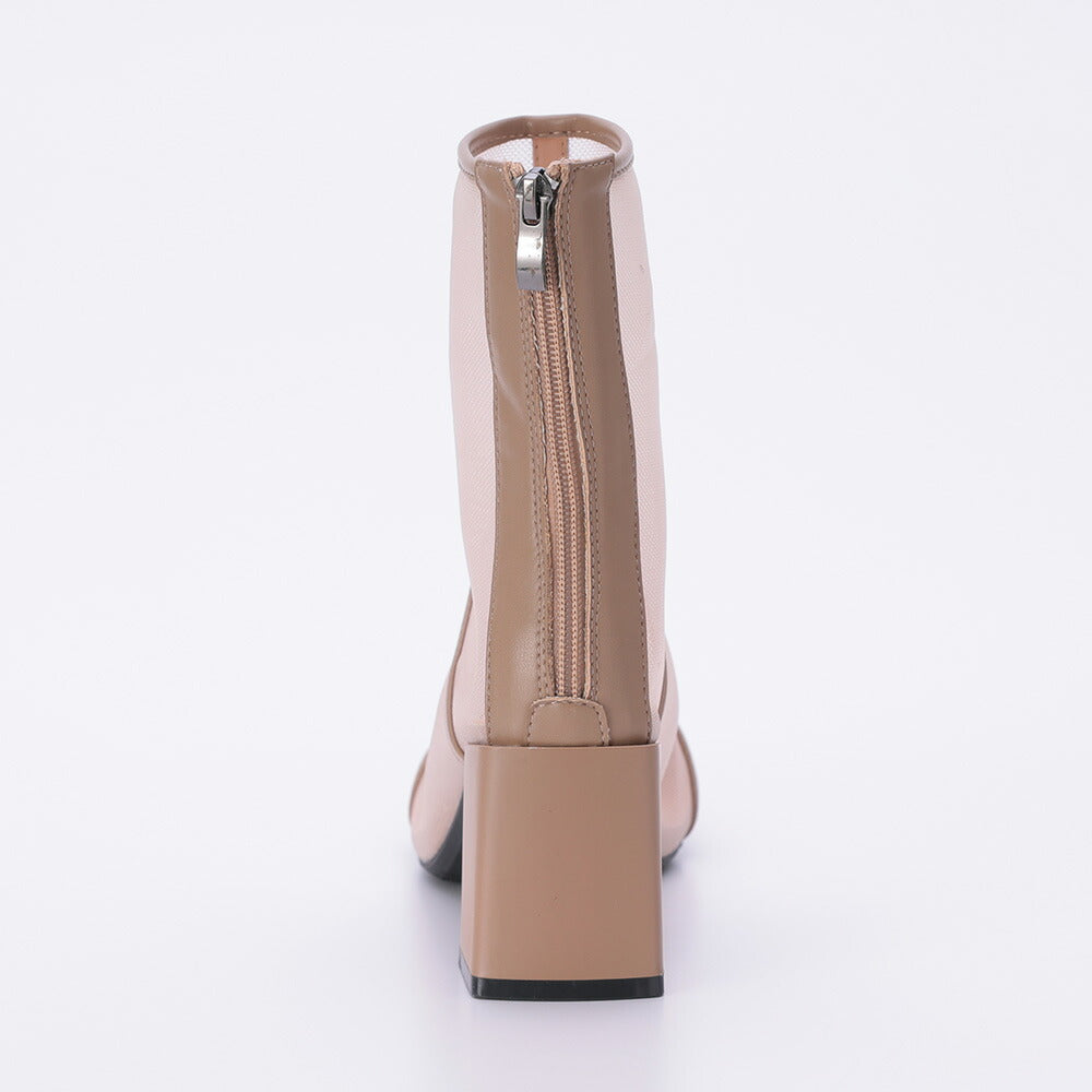 440003 スクエアトゥシアーショートブーツ