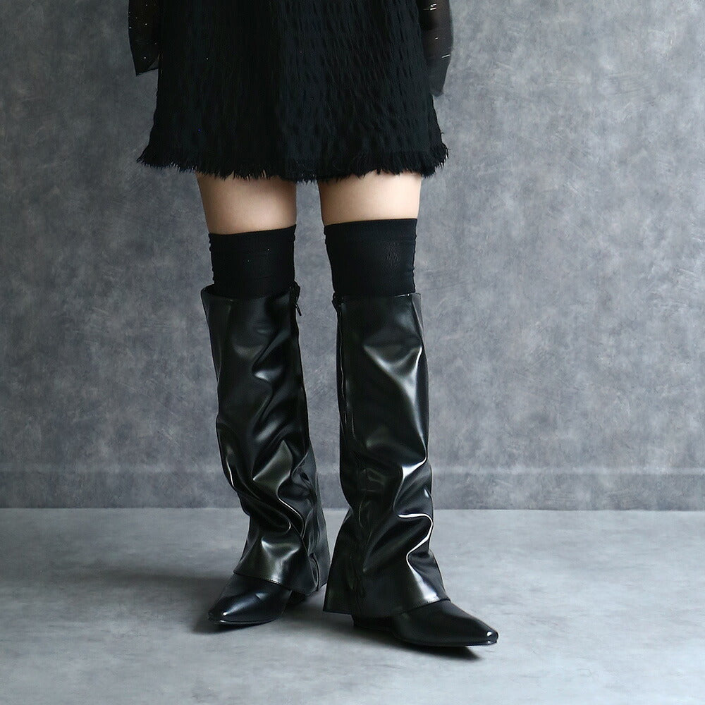 440012 ルーズフィットモードロングブーツ