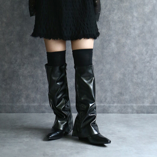 440012 ルーズフィットモードロングブーツ