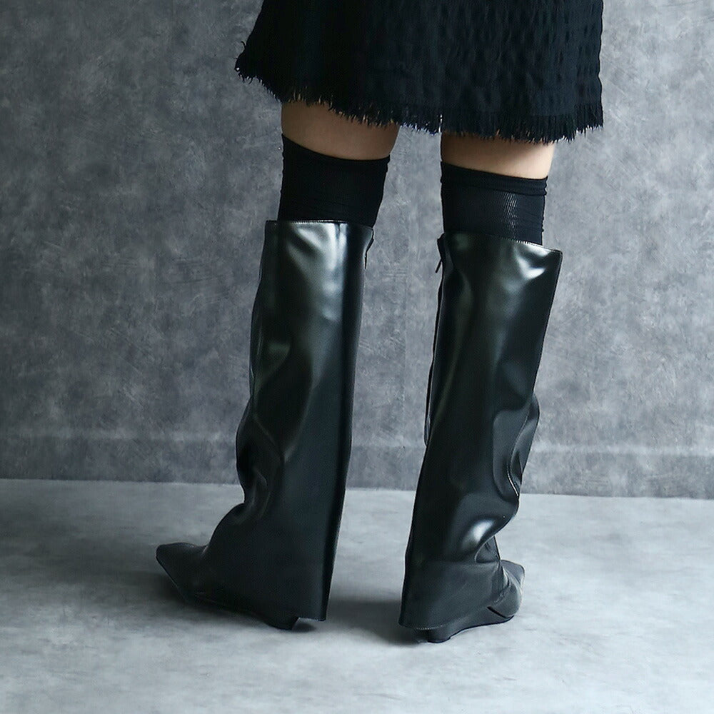 440012 ルーズフィットモードロングブーツ