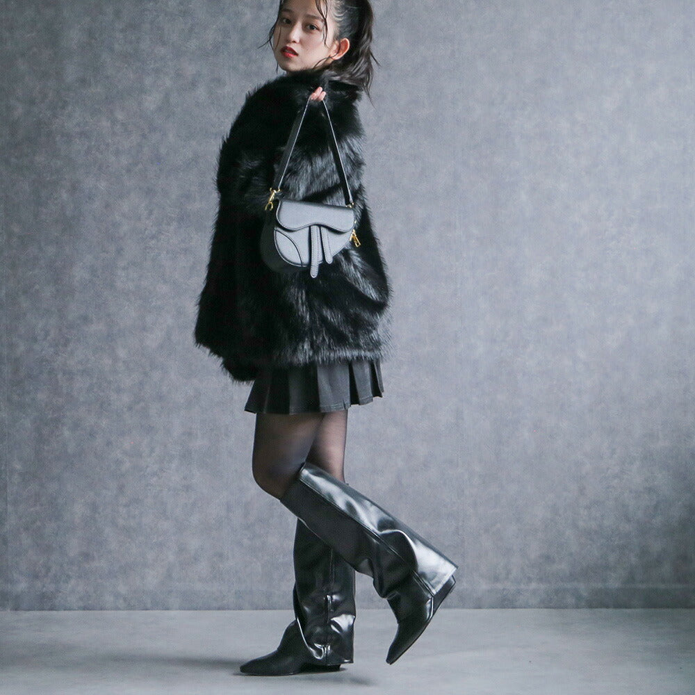 440012 ルーズフィットモードロングブーツ