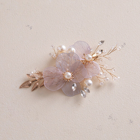 550051 透かしフラワーヘアクリップ