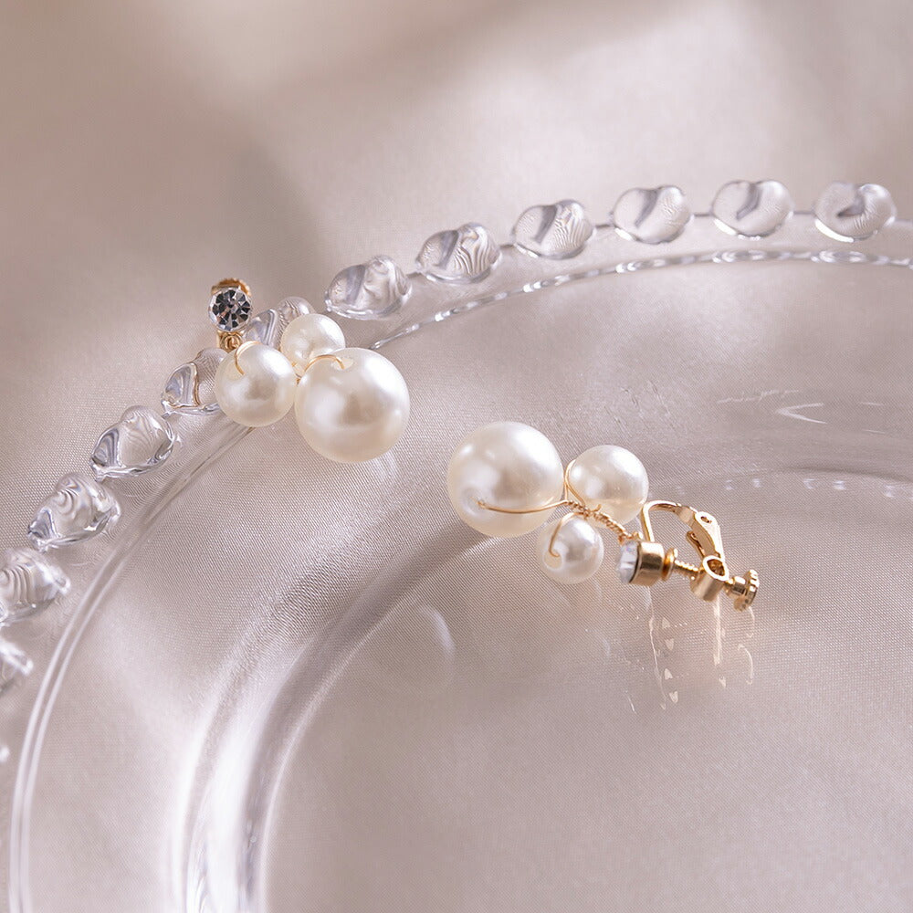 550054 パールヘッドドレス＆イヤリングセット