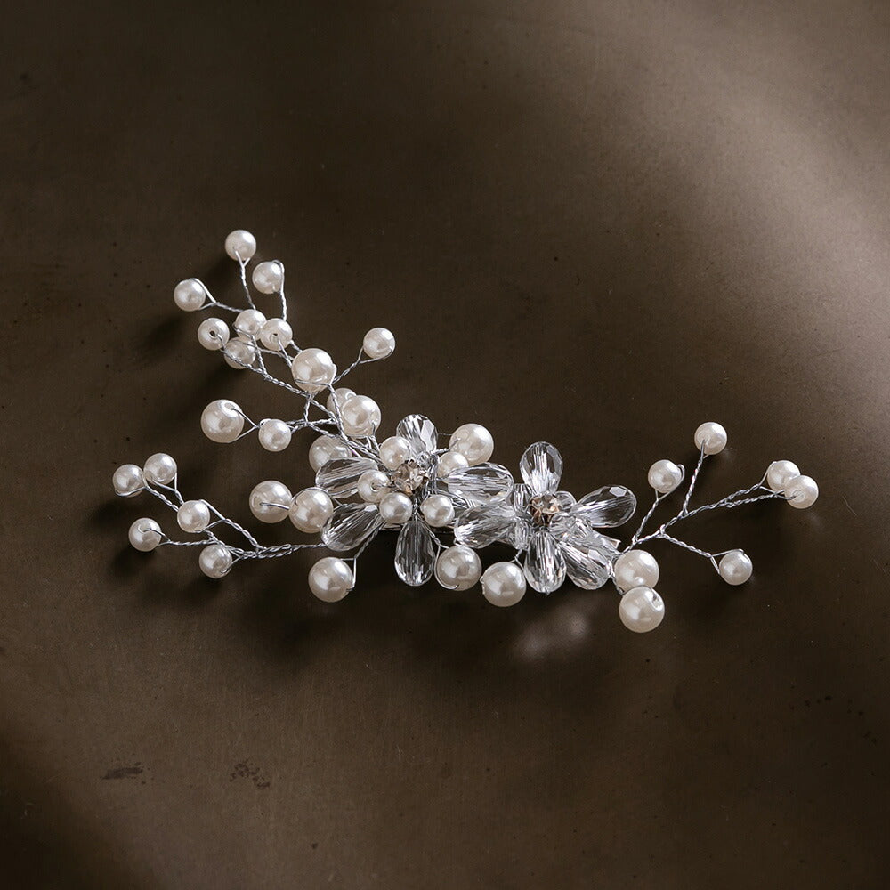 550055 フラワークリスタルヘアクリップ