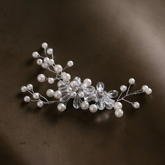 550055 フラワークリスタルヘアクリップ
