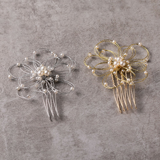 550069 パール&花火結び水引ヘアコーム