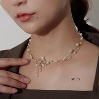 550086 パールフラワーネックレス
