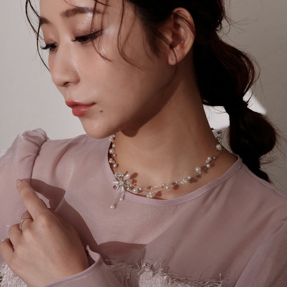 550086 パールフラワーネックレス